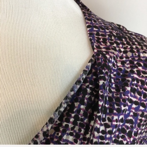 ✨5 FOR $25✨ Soft Joie Ester Purple Patterned Drape Neck Top - Picture 4 of 8